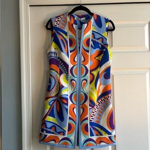 Zara Multicolor Geometric Mini Dress